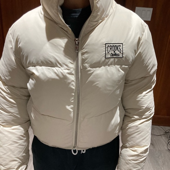 COPY - Cropper cream crooks puffer!! Only worn once. - Picture 1 of 6